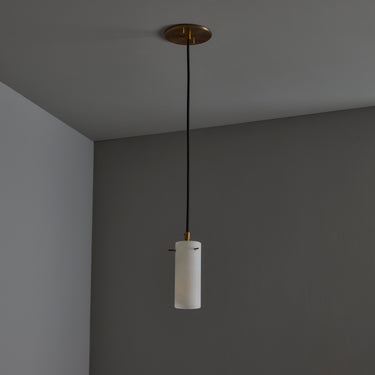 V3394 1950s Stilux Milano Opaline Glass & Brass Pendant Two Enlighten 16.jpg