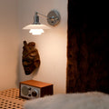 PH 2/1 wall light chrome louis poulsen poul henningsen two enlighten bedside lifestyle