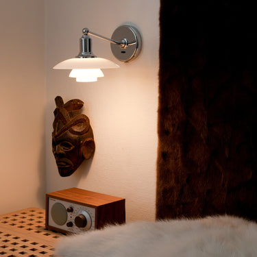 PH 2/1 wall light chrome louis poulsen poul henningsen two enlighten bedside lifestyle