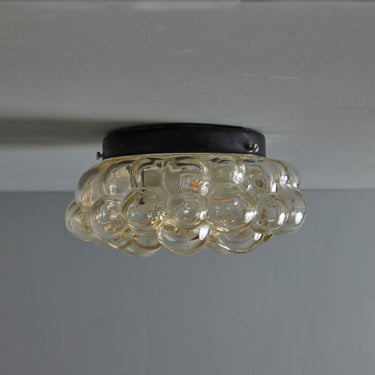 V3432 Petite 1960s Helena Tynell Amber Bubble Glass Flush Mount for Limburg 9.jpg