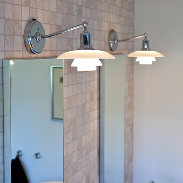 PH 2/1 wall light chrome louis poulsen poul henningsen two enlighten bathroom lifestyle