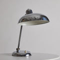 V3413 Pair of 1940s Giovanni Michelucci Chrome Ministerial Table Lamps for Lariolux Two En