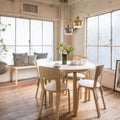 1843673_Aalto Table 90A, Chair 66, Bench 153A, Pendant Light A330s Golden Bell, Cushion Ze