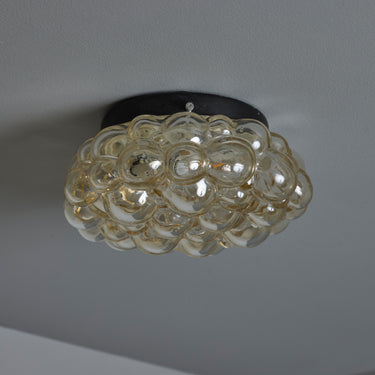 V3432 Petite 1960s Helena Tynell Amber Bubble Glass Flush Mount for Limburg 14.jpg