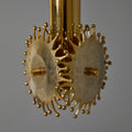 V3392 1960s Sculptural Brass Pendant Lamp by Armatur Hantverk Tibro, Sweden Two Enlighten 
