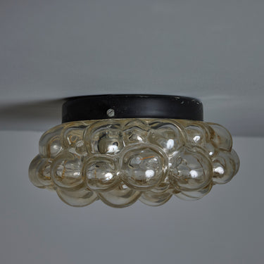 V3432 Petite 1960s Helena Tynell Amber Bubble Glass Flush Mount for Limburg 17.jpg