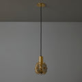 V3392 1960s Sculptural Brass Pendant Lamp by Armatur Hantverk Tibro, Sweden Two Enlighten 