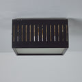 1960s Stilux Perforated Metal & Glass Ceiling Lamp In The Manner of Bruno Gatta two enligh
