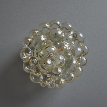 V3432 Petite 1960s Helena Tynell Amber Bubble Glass Flush Mount for Limburg 11.jpg