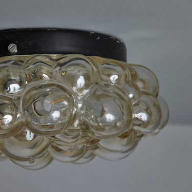 V3432 Petite 1960s Helena Tynell Amber Bubble Glass Flush Mount for Limburg 15.jpg