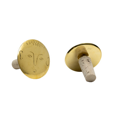 brass face bottlestopper gift idea
