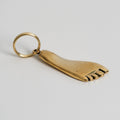 brass foot keyring packshot