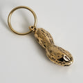 brass peanut keyring