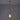 Pendant light with a gold fixture and white shade on a gray background