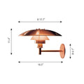 PoulHenningsen PH Wall Outdoor Louis Poulsen dimensions