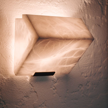 chareau block wall light lit example