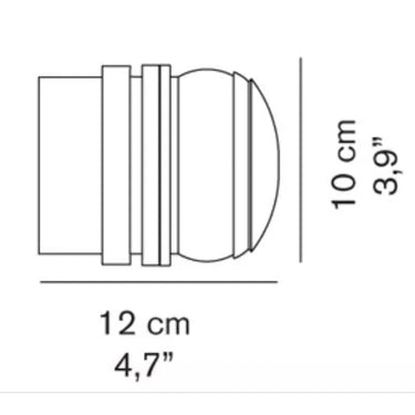 fresnel wall light dimensions drawing