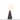 Modern table lamp with a white shade and black base on a white background