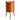 wooden table lamp on white background