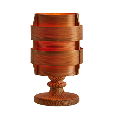 Wood Hans-Agne Jakobsson Table Lamp at Two Enlightenl it on white background
