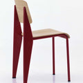 prouvé standard chair packshot japanese red and natural oak finish