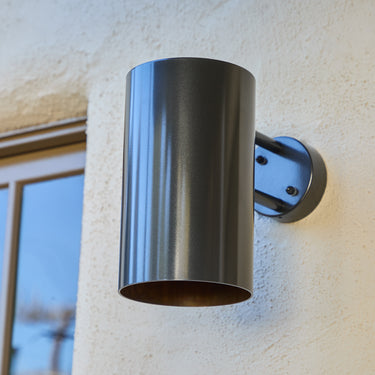 Hans-Agne Jakobsson Painted Metal  'Rulle' Outdoor Sconce for Orsjo Painted Steel in three quarter view