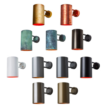 Large jakobsson rulle Cylindrical Outdoor or Indoor Wall Lights in metal and paint