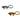Two pig-shaped keychains, one brass and one silver, on a white background.
