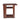 Wooden side table with a dark brown finish on a white background