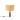 Table lamp with a beige shade and wooden base on a white background