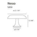 Nesso lamp dimensions drawing artemide
