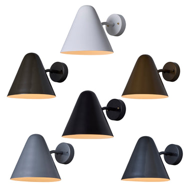 Painted zuzu variants wall light against white background