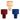 plissé pleated table lamp in white burgundy and blue pack shot two enlighten