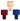 plissé pleated table lamp in white burgundy and blue pack shot two enlighten
