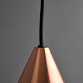M5582 Large Tratten Pendant Hand Polished Copper two enlighten detail