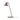 Modern table lamp with a brown shade and base on a white background