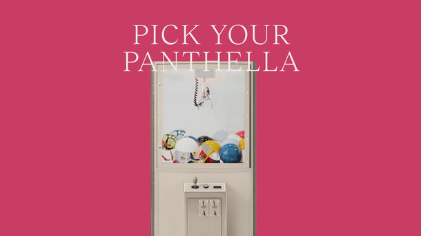 panthella portable louis poulsen video on bright coral background