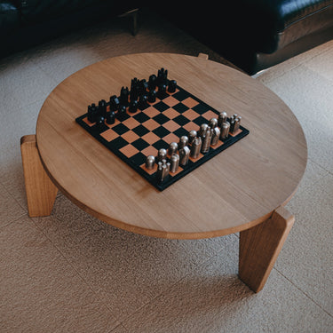 aubock chess set on a prouvé table