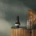 portable brown japandi style lantern in a modern kitchen