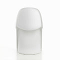 White cylindrical object on a white background